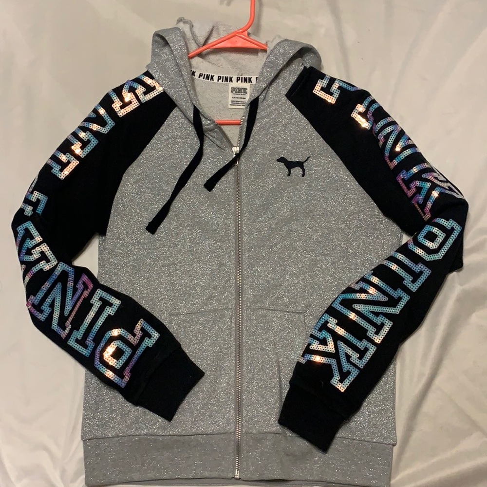 Pink zip up hoodie